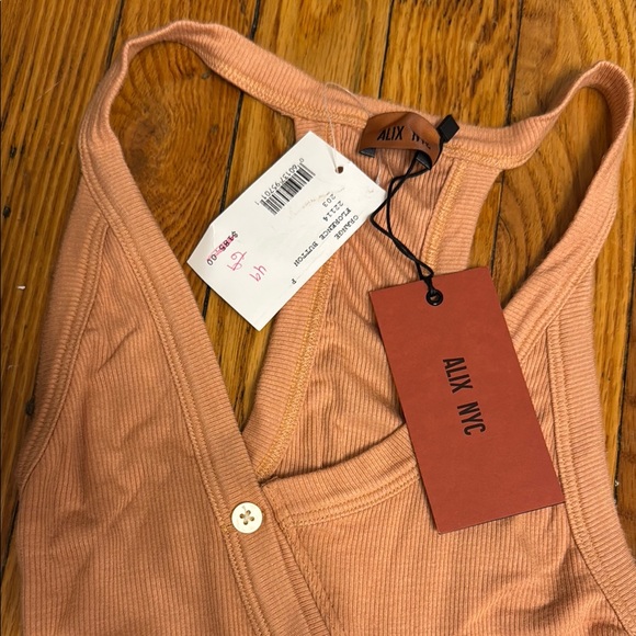 ALIX NYC Apricot Ribbed Bodysuit - Picture 2 of 4
